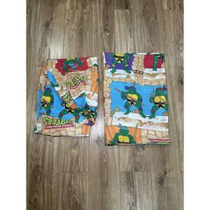 Vintage Rare 1988 Ninja Turtle Twin Bed Set / Flat&Fitted USA Made!‎